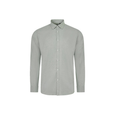 VL PRITHVI MAN. Camisa Oxford (180 g/m²) para homem em algodão (50), poliéster (45) e elastano (5)